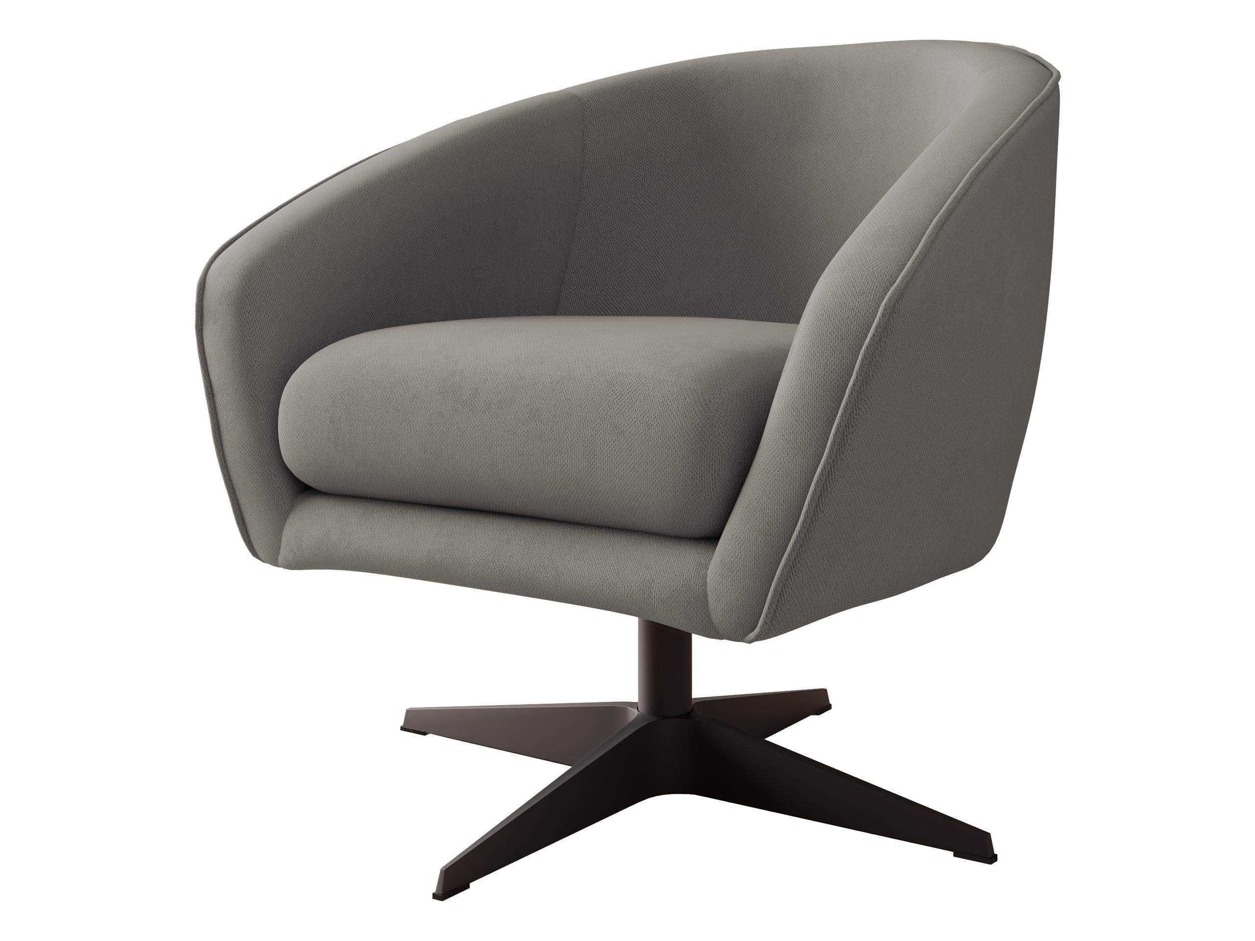 SESSEL Roma BX - Schwarz/Grau, Holz/Textil (80/75/80cm) - MIRJAN24