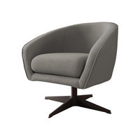 SESSEL Roma BX - Schwarz/Grau, Holz/Textil (80/75/80cm) - MIRJAN24