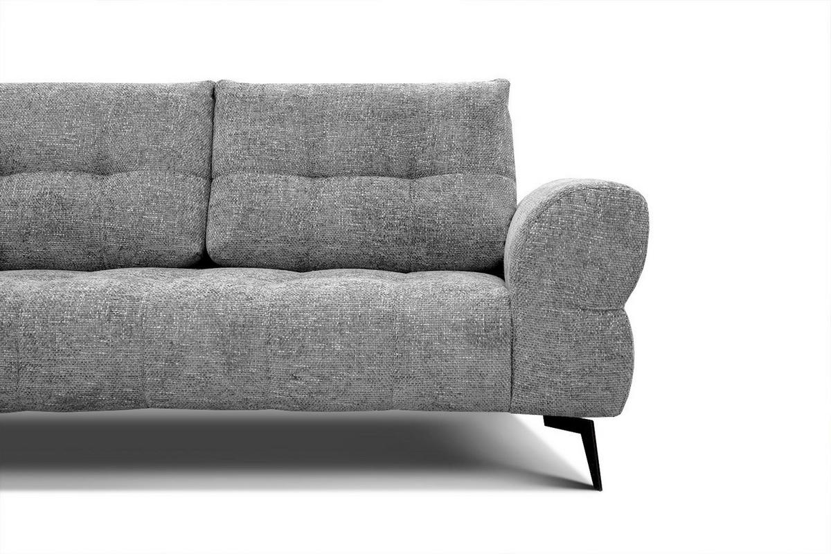 ECKSOFA SALVINI 5-Sitzer, grau - Schwarz/Grau, Holzwerkstoff/Textil (158/292cm) - Courtois Laville