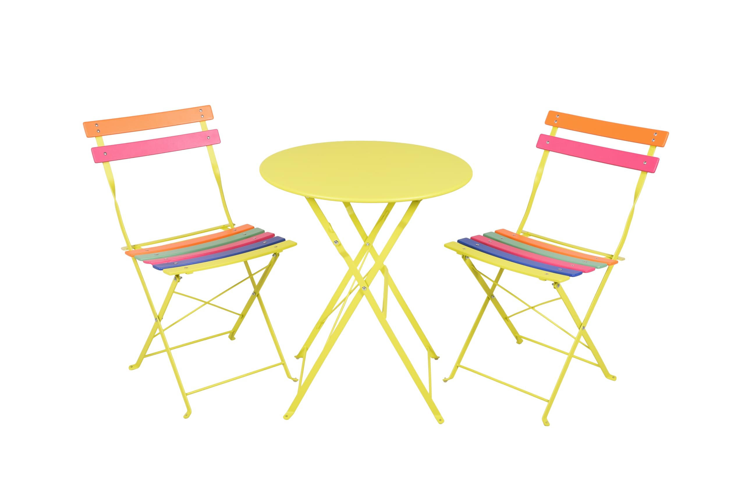 BALKONMÖBEL-SET Laine 3-teilig Balkon-Set - Grün, Metall - DELUKE