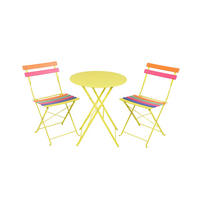 BALKONMÖBEL-SET Laine 3-teilig Balkon-Set - Grün, Metall - DELUKE