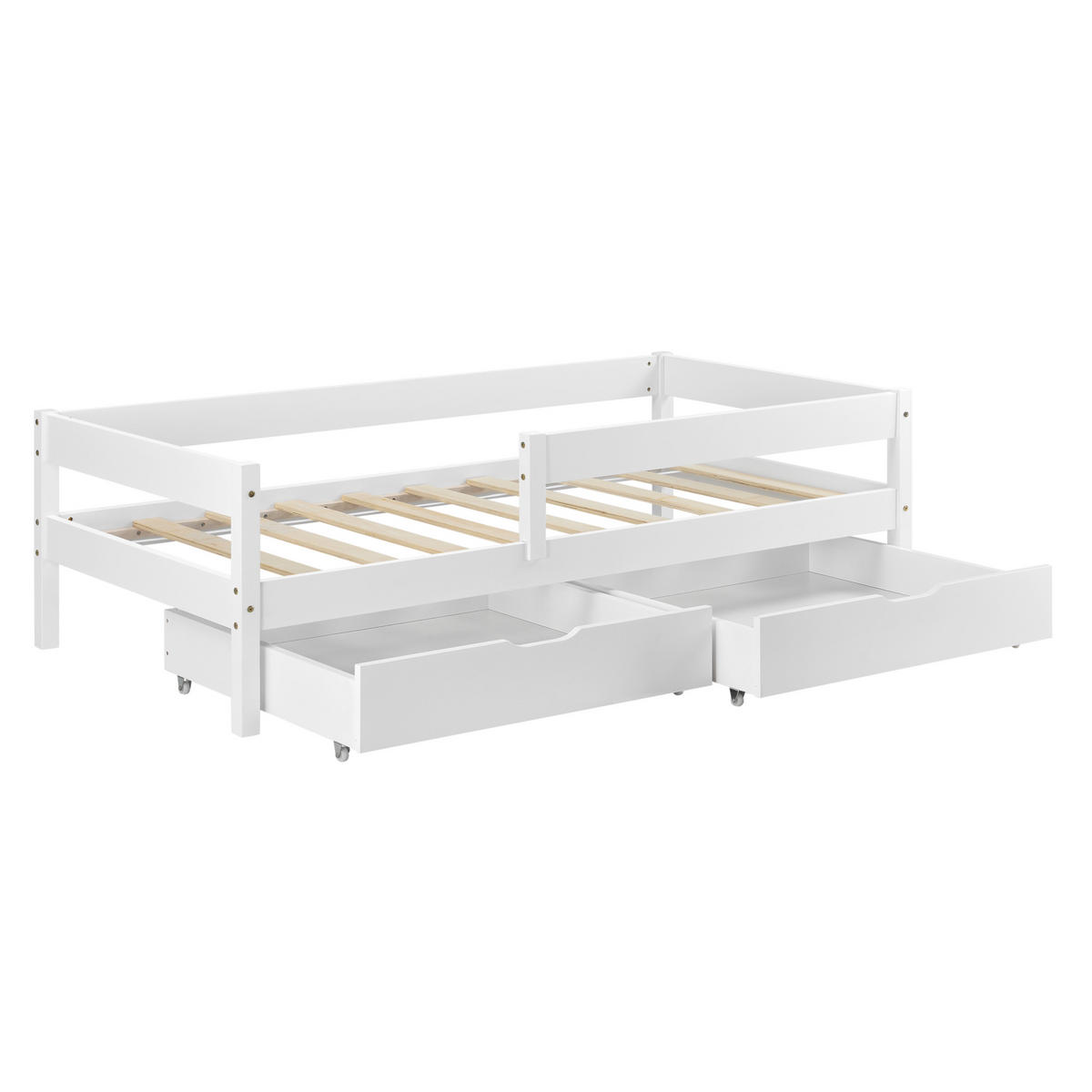 KINDERBETT Borgarnes - Weiß, Holz (90/200cm) - [en.casa]