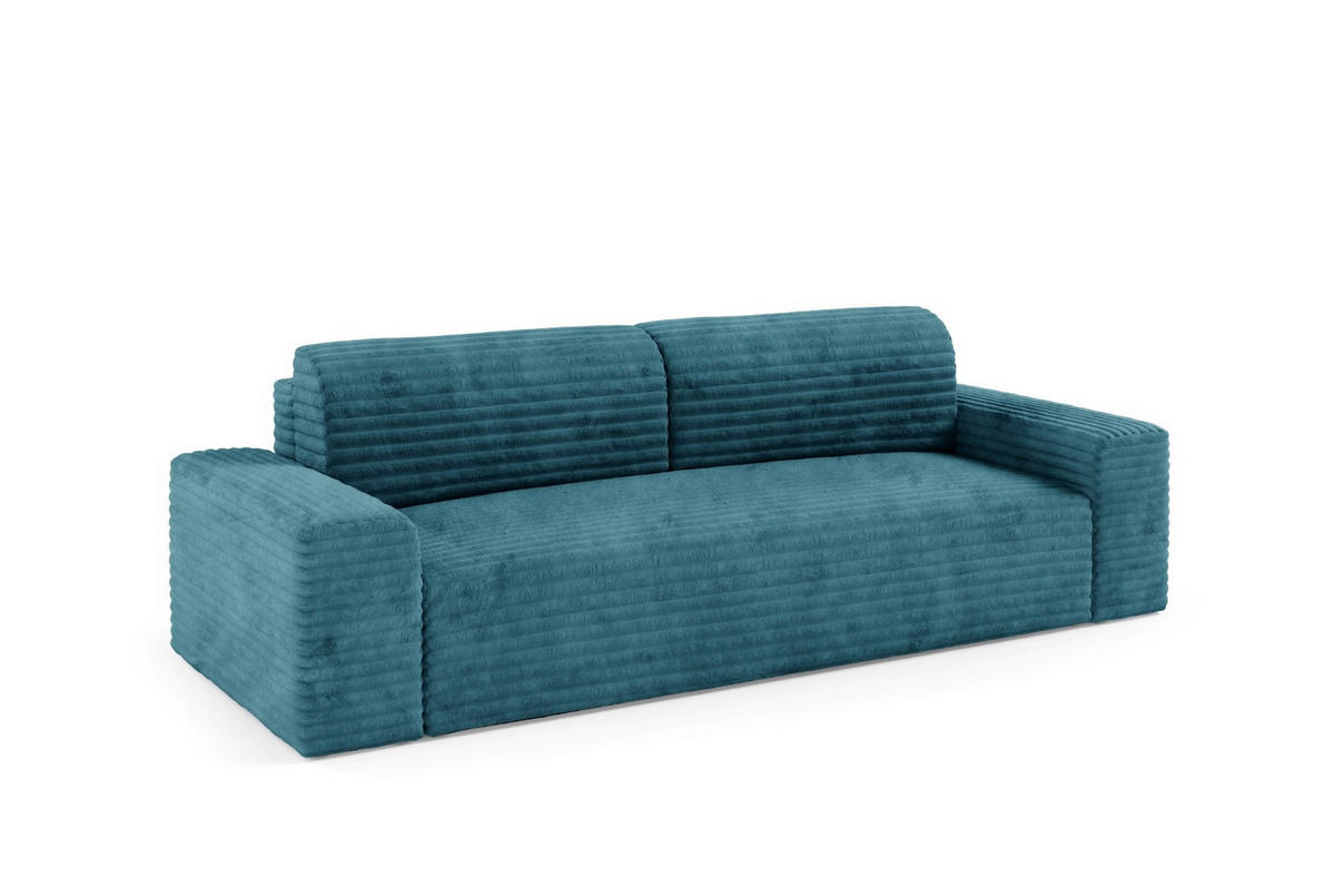 SCHLAFSOFA mit Bettkasten Türkis - Türkis/Schwarz, Holz/Holzwerkstoff (260/70/102cm) - Furnisell