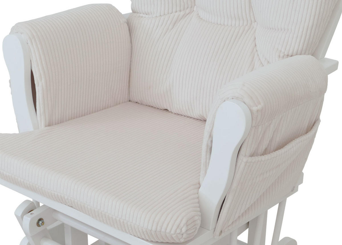 RELAXSESSEL Cremeweiß, Weiß - Weiß, Textil (74/103/71cm) - MCW