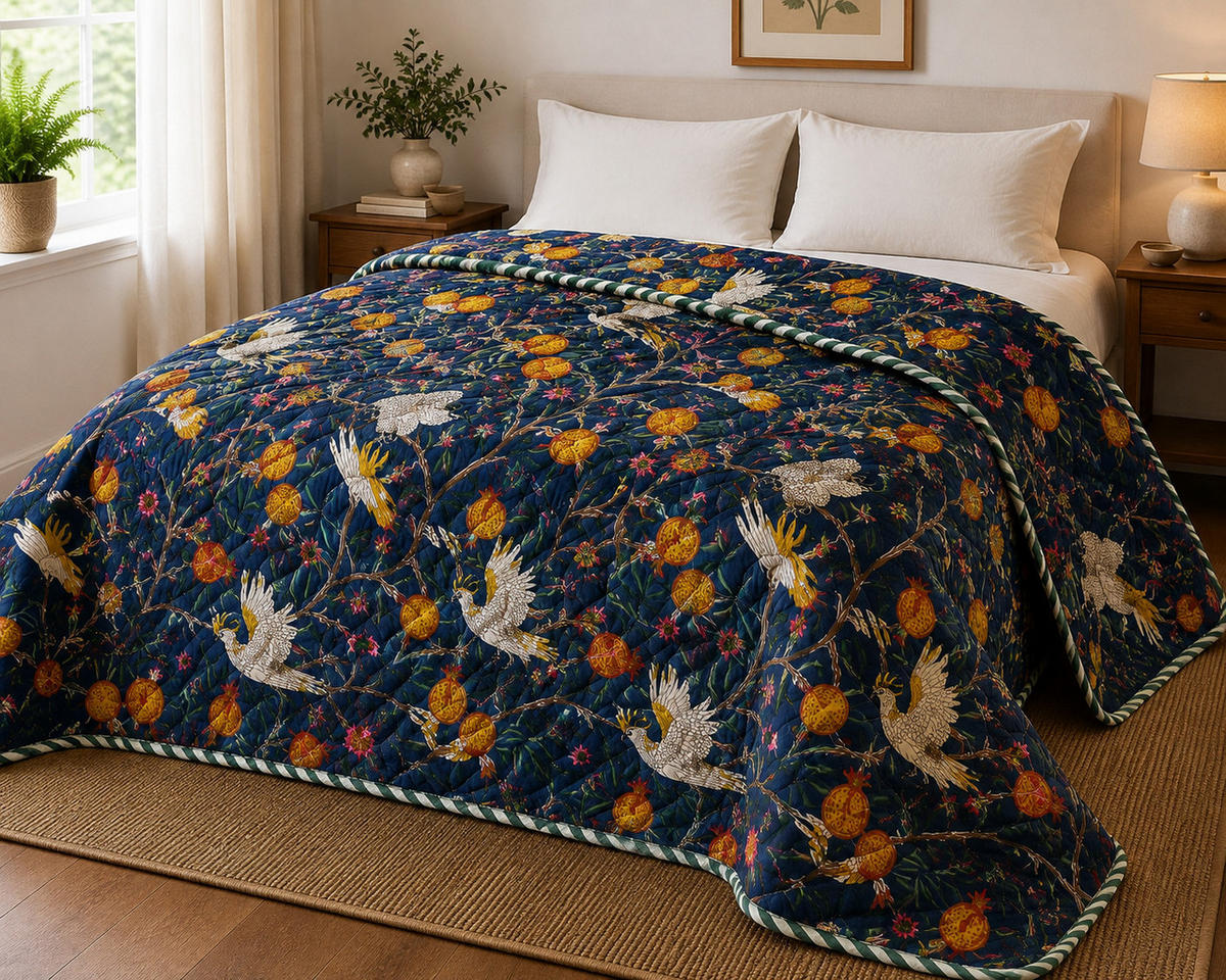 WOHNDECKE Baumwolle 140x220 cm Quilt-Optik – Gesteppt, Weich & Modern - Multicolor, Naturmaterialien (140/220cm) - AU Maison