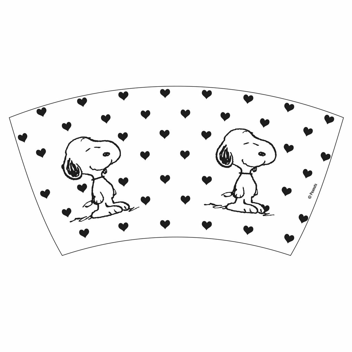 KAFFEEBECHER The Peanuts Snoopy Herzen Weiß 280 ml - Multicolor, Keramik (0.28L) - United Labels