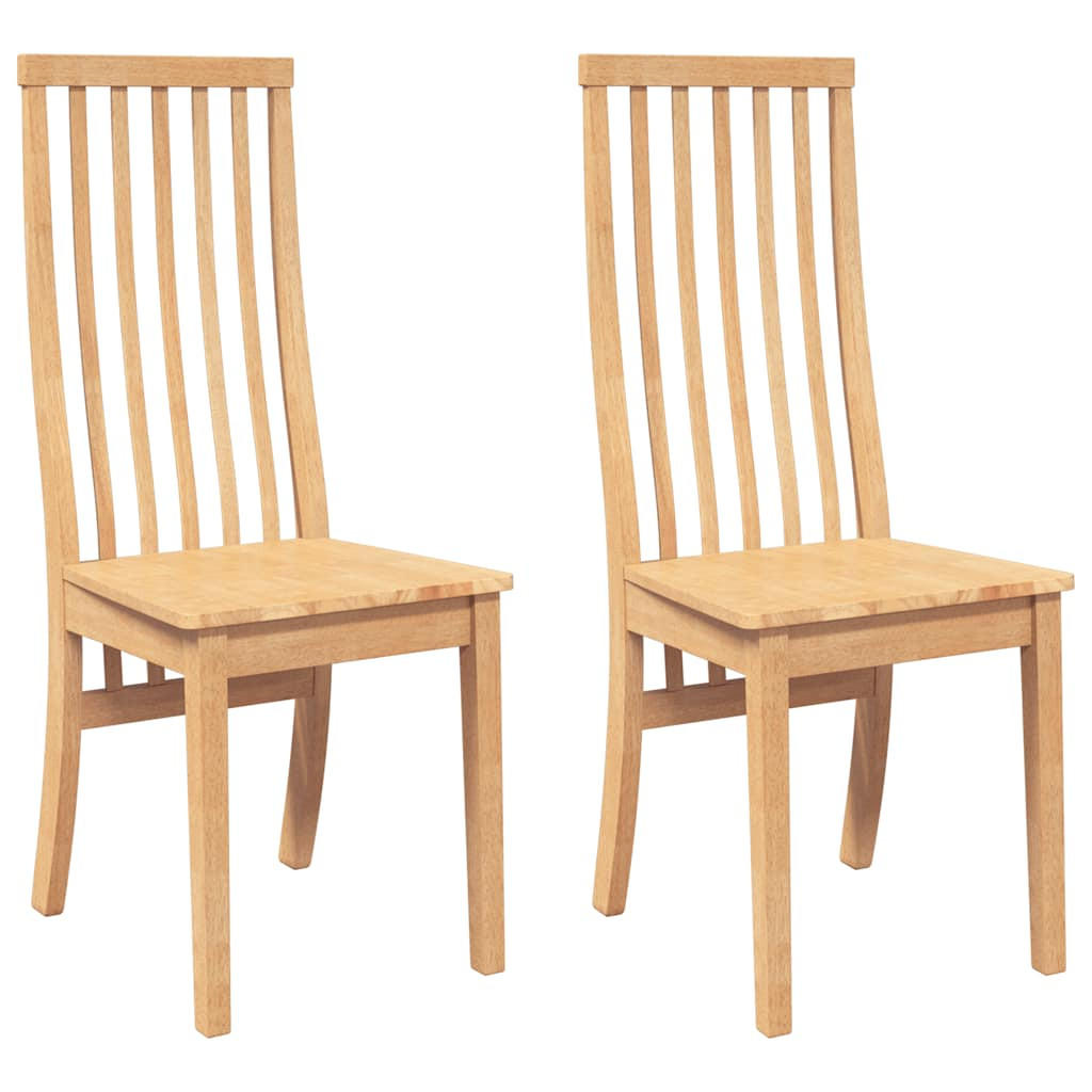 ESSZIMMERSTÜHLE 2 Stk. Massivholz Gummibaum 41*48.5*101cm - Braun, Holz (41/101/48.5cm) - ZMH