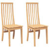 ESSZIMMERSTÜHLE 2 Stk. Massivholz Gummibaum 41*48.5*101cm - Braun, Holz (41/101/48.5cm) - ZMH