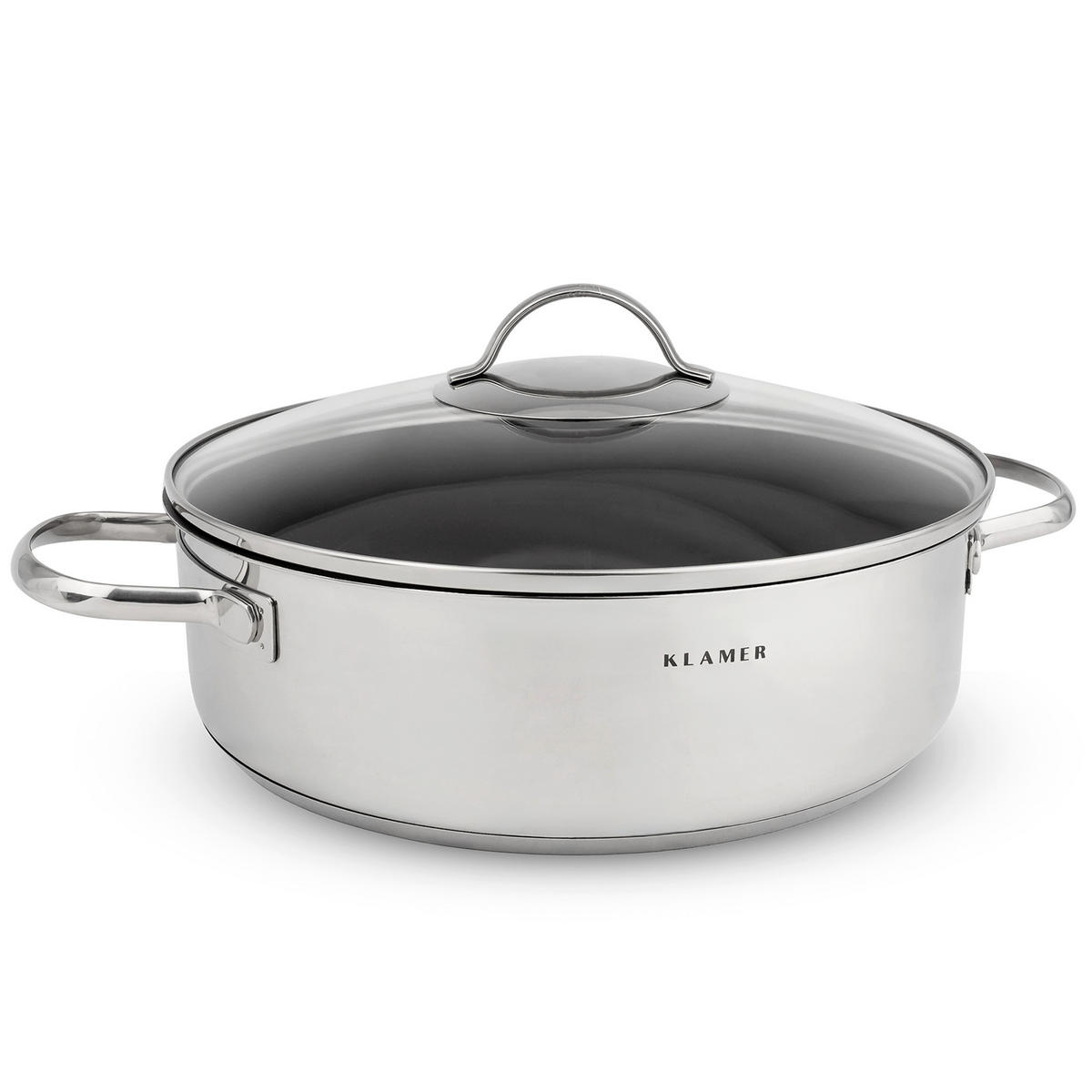 PFANNE Servierpfanne 28 cm Edelstahl - Edelstahlfarben, Metall (40/29/9cm) - KLAMER