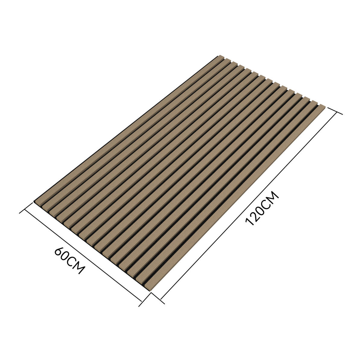 AKUSTICKÝ SET STĚNOVÝCH PANELŮ Vang 8 ks. - barva vlašského ořechu, kompozitní dřevo/plast (60/120/2.1cm) - NEU.HOLZ