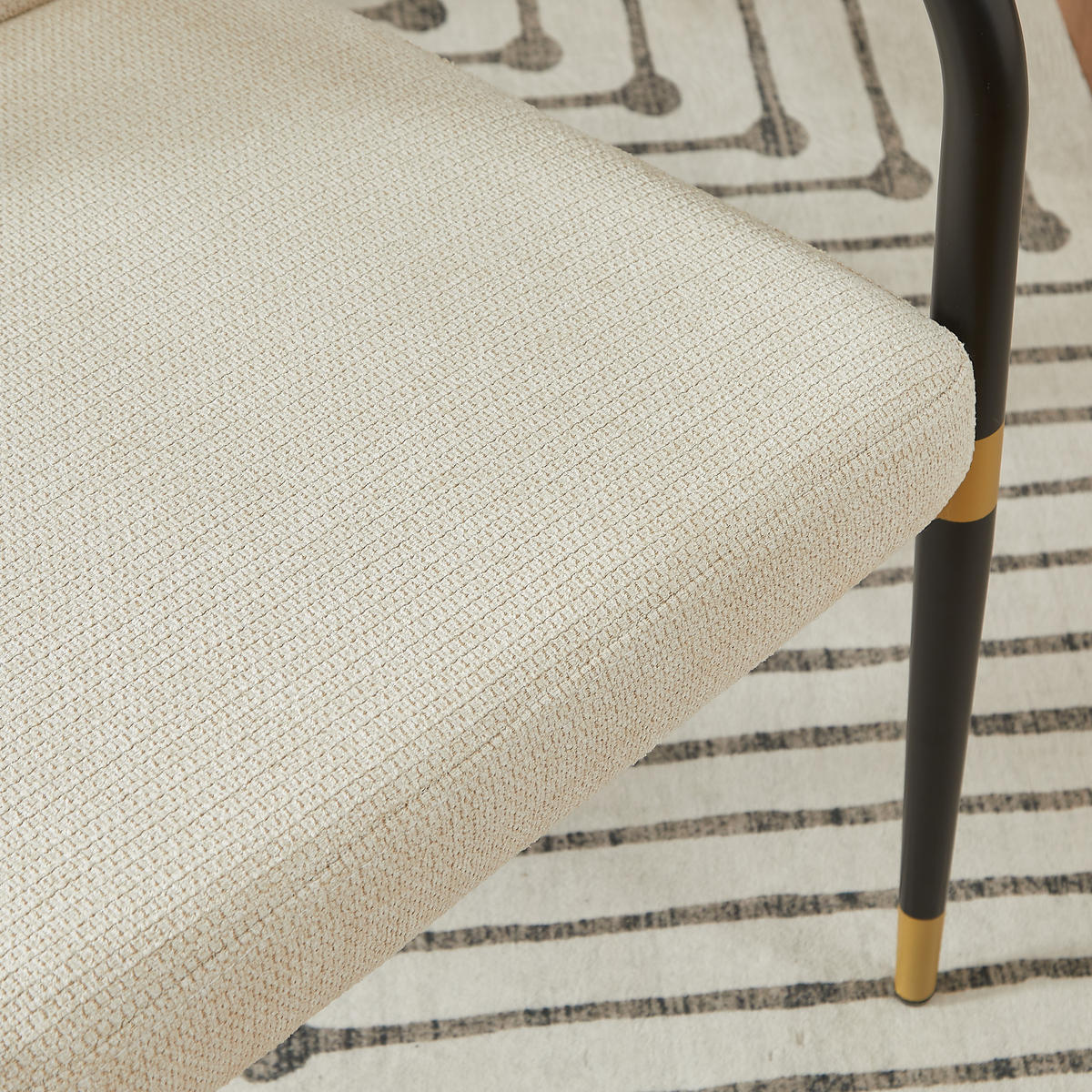 ESSZIMMERSTUHL 2er-Set mit Armlehnen und Stoffkissen, Creme - Beige, Textil (49/102/59cm)