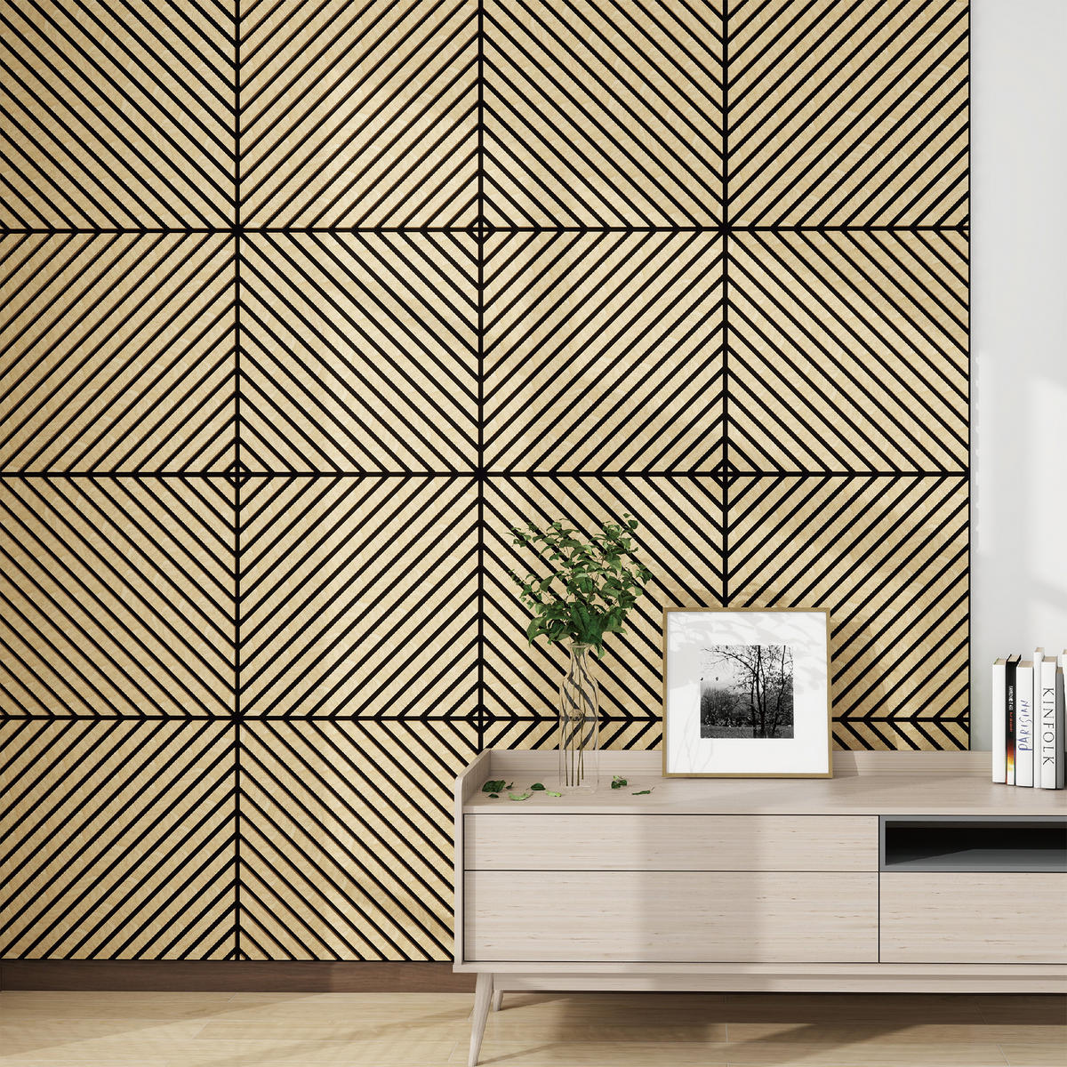 AKUSTICKÝ SET STĚNOVÝCH PANELŮ Vang 16 KS II - dub artisan, kompozitní dřevo/plast (60/60/2.1cm) - NEU.HOLZ