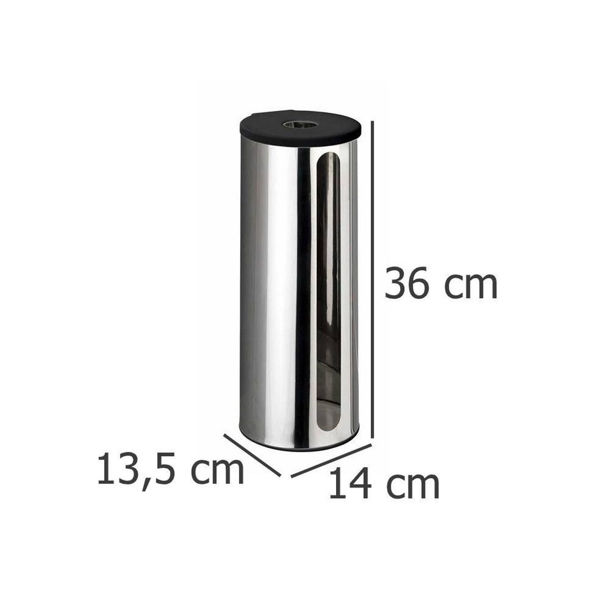 BEHÄLTER für Ersatzpapierrollen Detroit 13,5/14/36 cm - Silberfarben, Metall (14/36/13.5cm) - Wenko