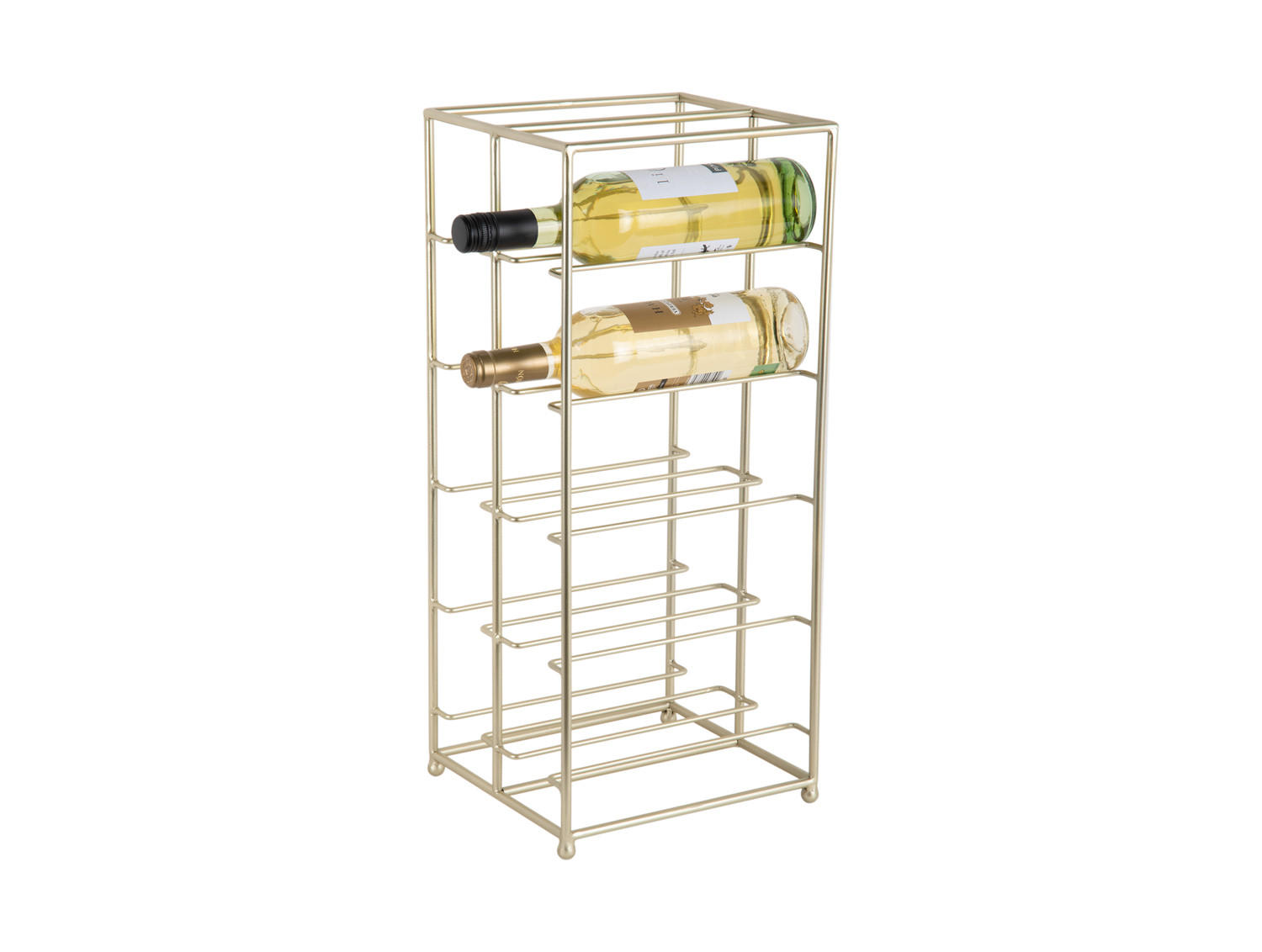 Present Time Weinregal Gold 22x57x25 cm