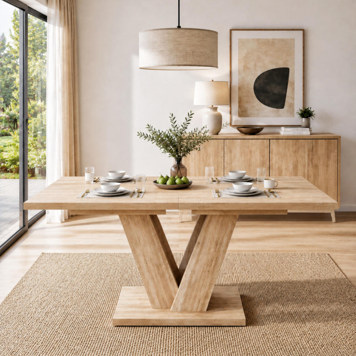 ESSTISCH 140–180/80/75,5 cm, Eichenfarben - Naturfarben, Holzwerkstoff (180/80/75.5cm)