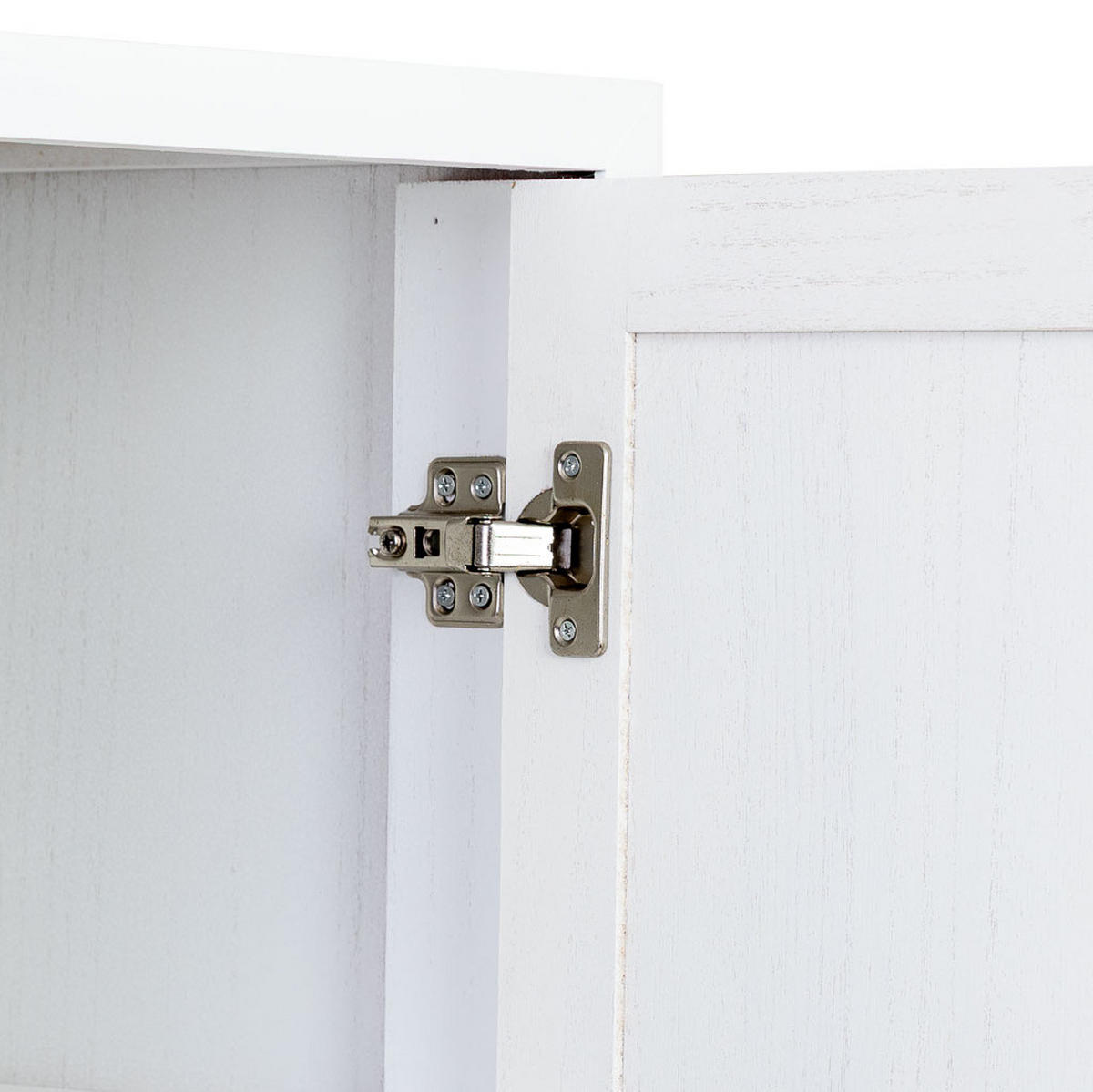 HIGHBOARD mit 2 türiger aus holz und metall 100x40x160 cm - Weiß, Holz (100/160/40cm) - Wanderlust