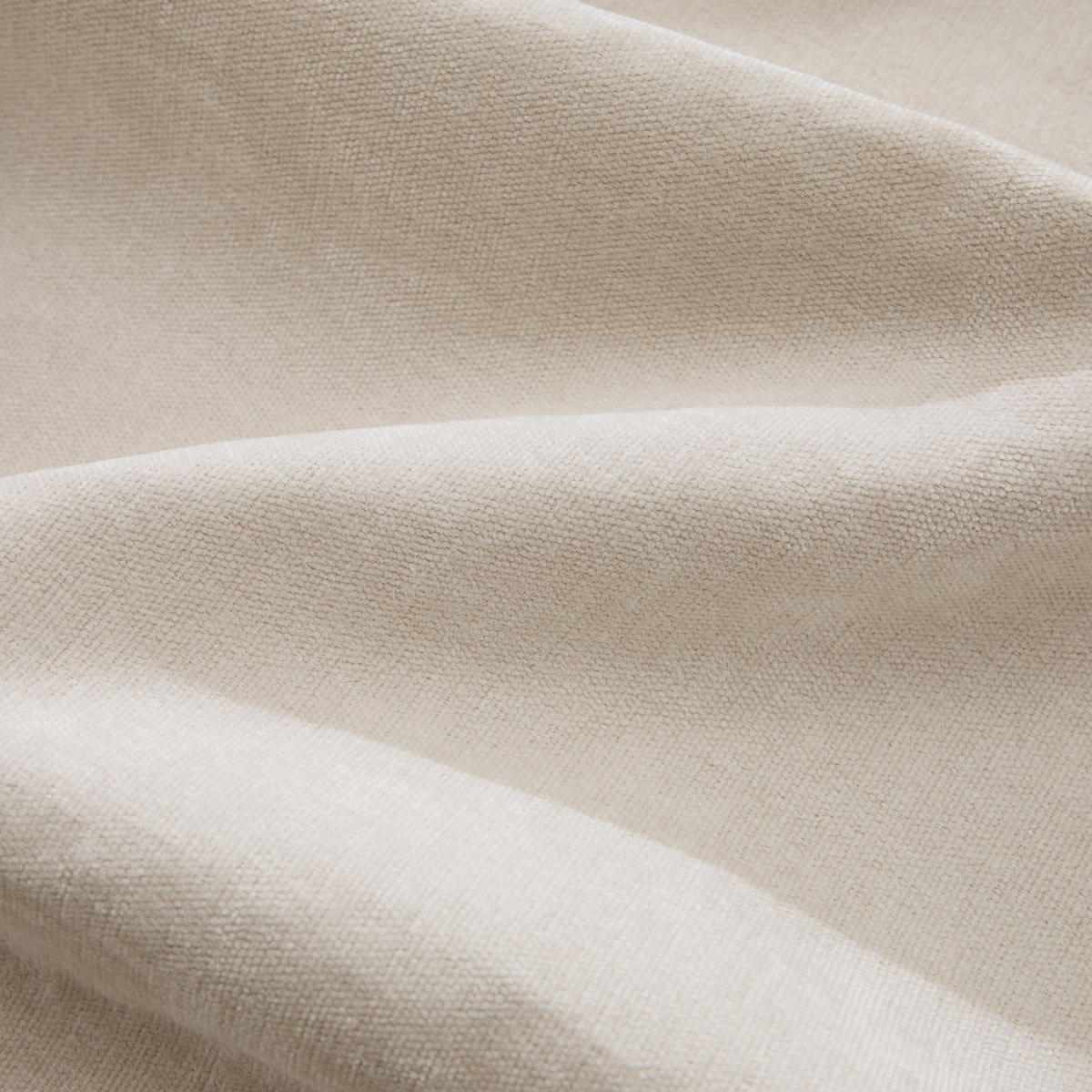 SOFA 204/171/76 cm in Hellbeige aus Chenille, rahmenlos und komfortabel - Beige, Textil (171/76/204cm) - Flora Grace