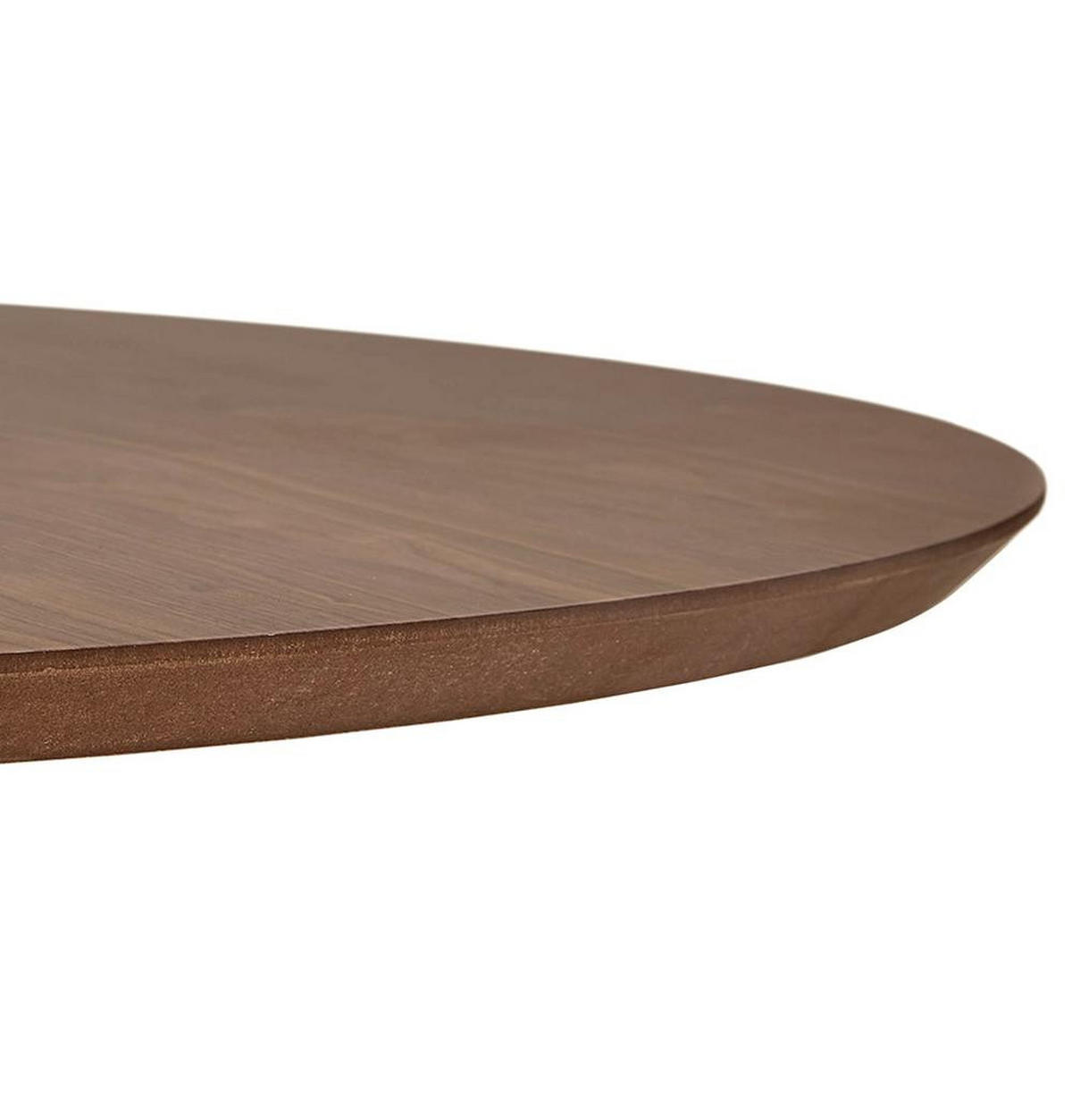 ESSTISCH Rund Holz Metallgestell Modern ZERANI, Braun 120x120x75 cm - Schwarz/Braun, Holz/Metall (120/120/75cm) - KADIMA DESIGN