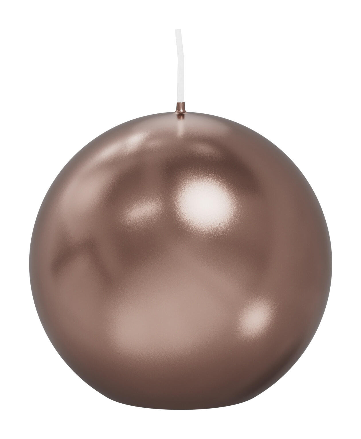 KUGELKERZEN Rosegold Ø 70 mm, 12 Stück - Roségold, Paraffin (7/7/7cm) - Wiedemann Kerzen