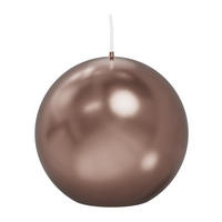 KUGELKERZEN Rosegold Ø 70 mm, 12 Stück - Roségold, Paraffin (7/7/7cm) - Wiedemann Kerzen