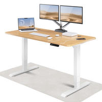 SCHREIBTISCH Elektrisch Höhenverstellbarer HomePro 160x80cm Weiß/Eiche mit Memory-Funktion, Anti-Kollisions Technologie - Eichefarben/Weiß, Holzwerkstoff (80/160/62cm) - Desktronic
