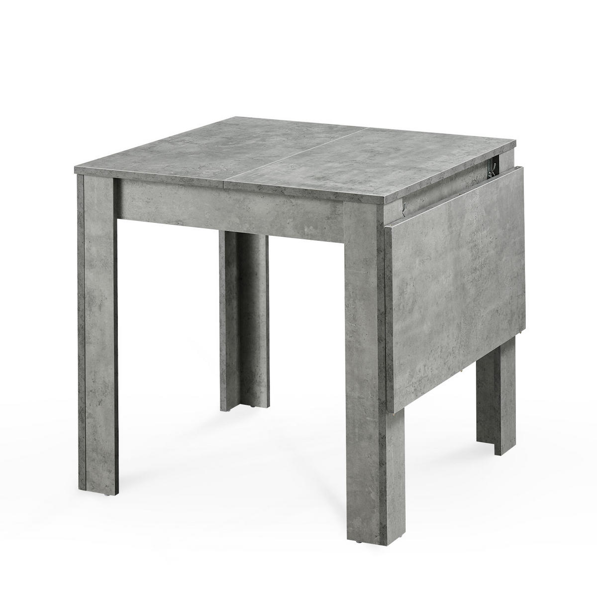 ESSTISCH LIVIUS 80-120/80/74 cm - Grau, Holzwerkstoff (80/80/74cm) - B&D Home