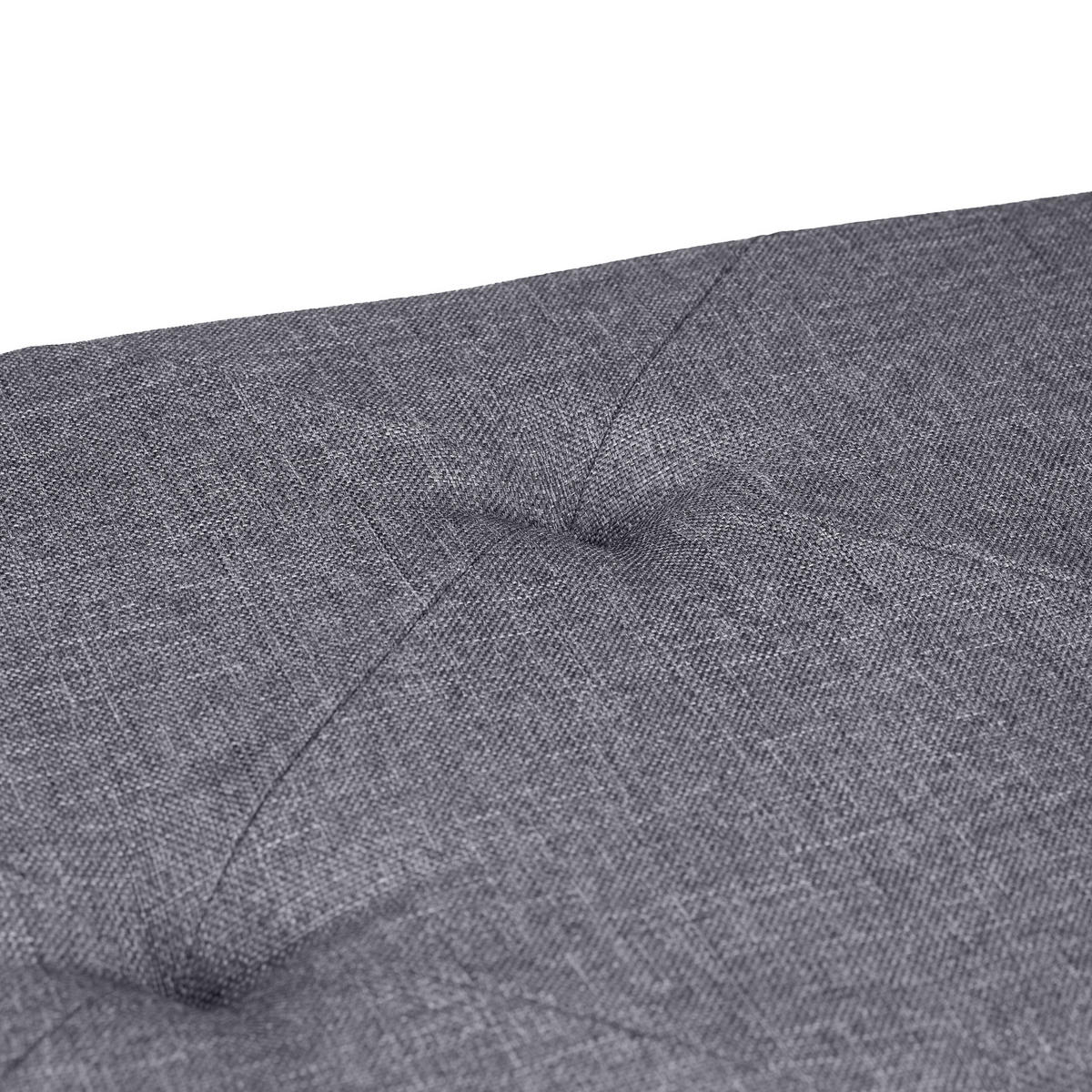 SITZHOCKER - Grau, Holzwerkstoff/Textil (40/40.5/40cm) - Relaxdays