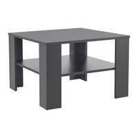 COUCHTISCH mit Ablage 60x60x40 cm Dunkelgrau - Dunkelgrau, Holz (60/60/40cm) - Juskys