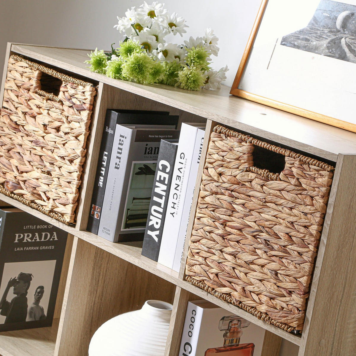 REGAL mit 9 Fächern - Apfelbaumfarben, Holzwerkstoff (29.5/92.5/92.5cm) - Calicosy