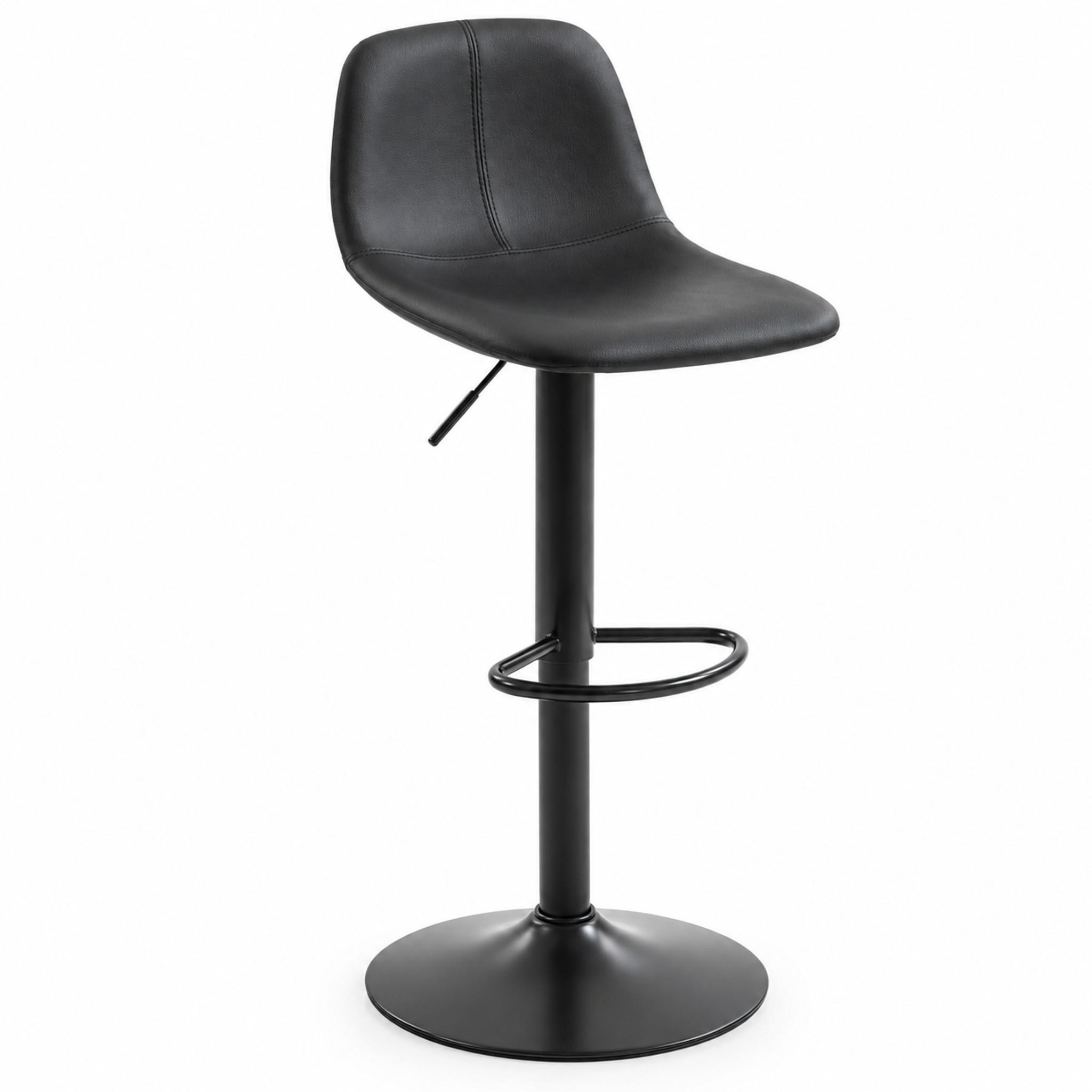 BARHOCKER 2er-Set höhenverstellbar 360° drehbar Schwarz - Schwarz, Kunststoff (44/104/37cm) - MIVRAY