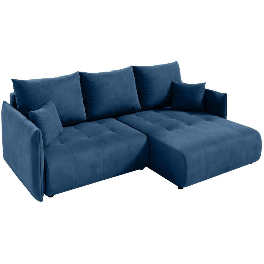 Thumbnail - Beautysofa Eckschlafsofa, Blau, Textil, L-Form,L-Form, 221x153 cm, Wohnzimmer, Sofas & Couches, Wohnlandschaften, Ecksof...