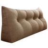 RÜCKENKISSEN für Bett Leinenlook Braun 140 cm - Braun, Textil (50/140cm) - Vercart
