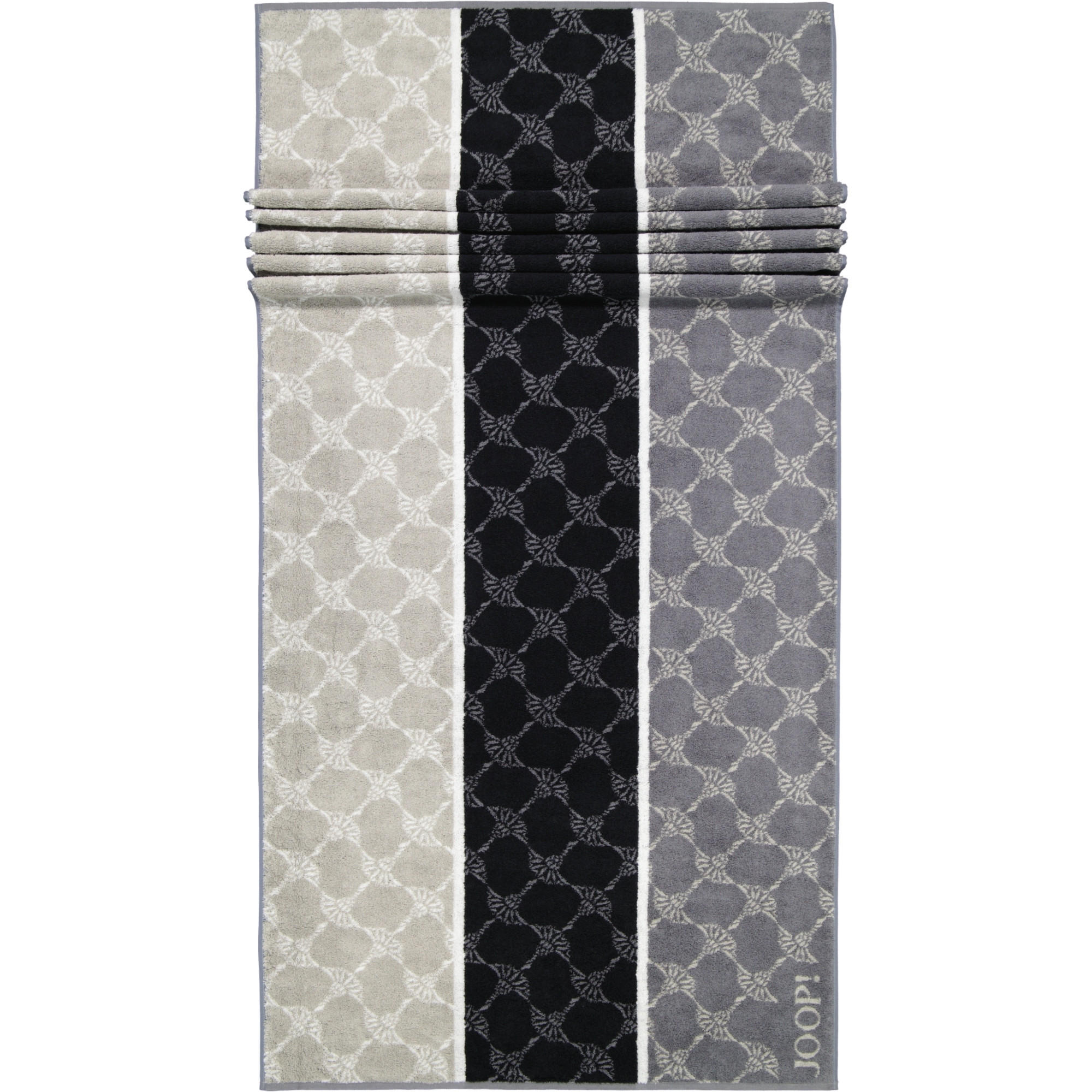 SAUNATUCH SIGNATURE CORNFLOWER STRIPES 1657 SCHWARZ - 97 - Schwarz, Textil (80/200cm) - Joop!