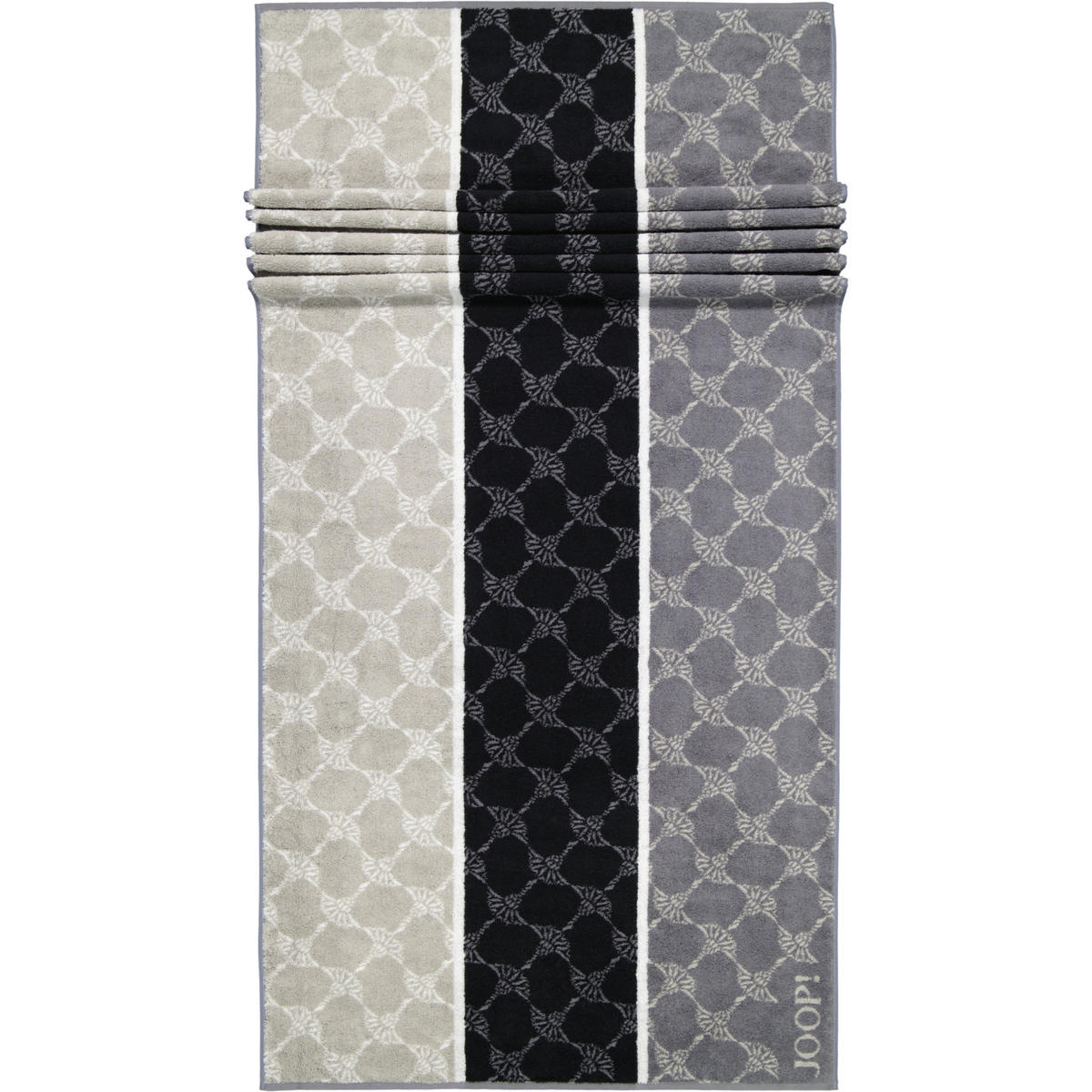 SAUNATUCH SIGNATURE CORNFLOWER STRIPES 1657 SCHWARZ - 97 - Schwarz, Textil (80/200cm) - Joop!