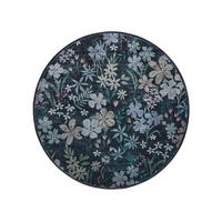 TEPPICH Milly waschbar Multicolor/Schwarz ø 160 cm rund - Multicolor/Schwarz, Kunststoff/Textil (160/160cm) - benuta