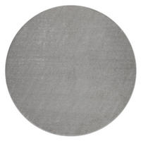 KURZFLORTEPPICH Waschbar, einfarbig, Silber, Ø 160 cm - Silberfarben, Textil (160/160cm) - KADIMA DESIGN
