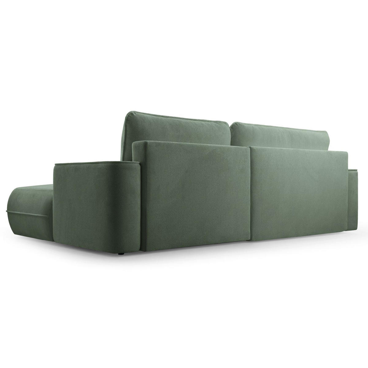 ECKSOFA Fuerro Salbeigrün Strukturstoff - Schwarz/Hellgrün, Kunststoff/Textil (260/168cm) - Selsey
