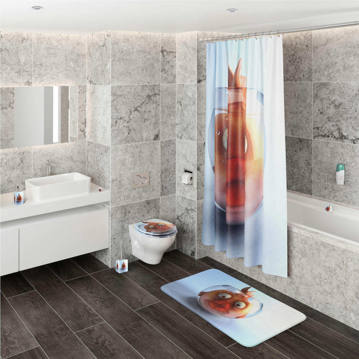 WC-SITZ Goldfisch - Orange, Holzwerkstoff (38/6/47cm) - Sanilo