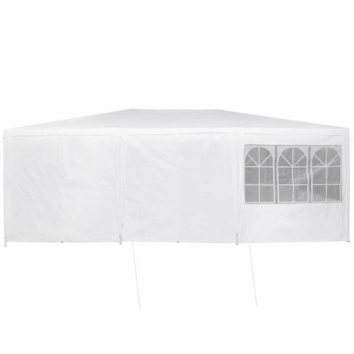 PARTY-ZELT Weiss 600/400/266 Cm Polyethylen - Weiß, Kunststoff (400/266/600cm) - vidaXL