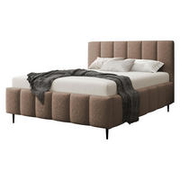 POLSTERBETT Lunaro Leg - Schwarz/Braun, Holz/Textil (160/200cm) - MIRJAN24
