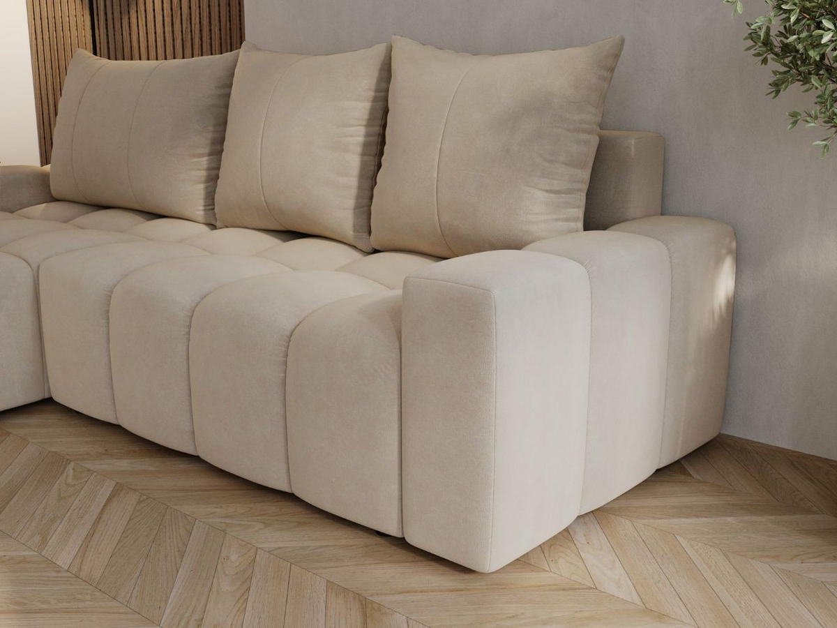 ECKSOFA Bresso Beige - Beige, Holz/Textil (255/168cm) - Graingold