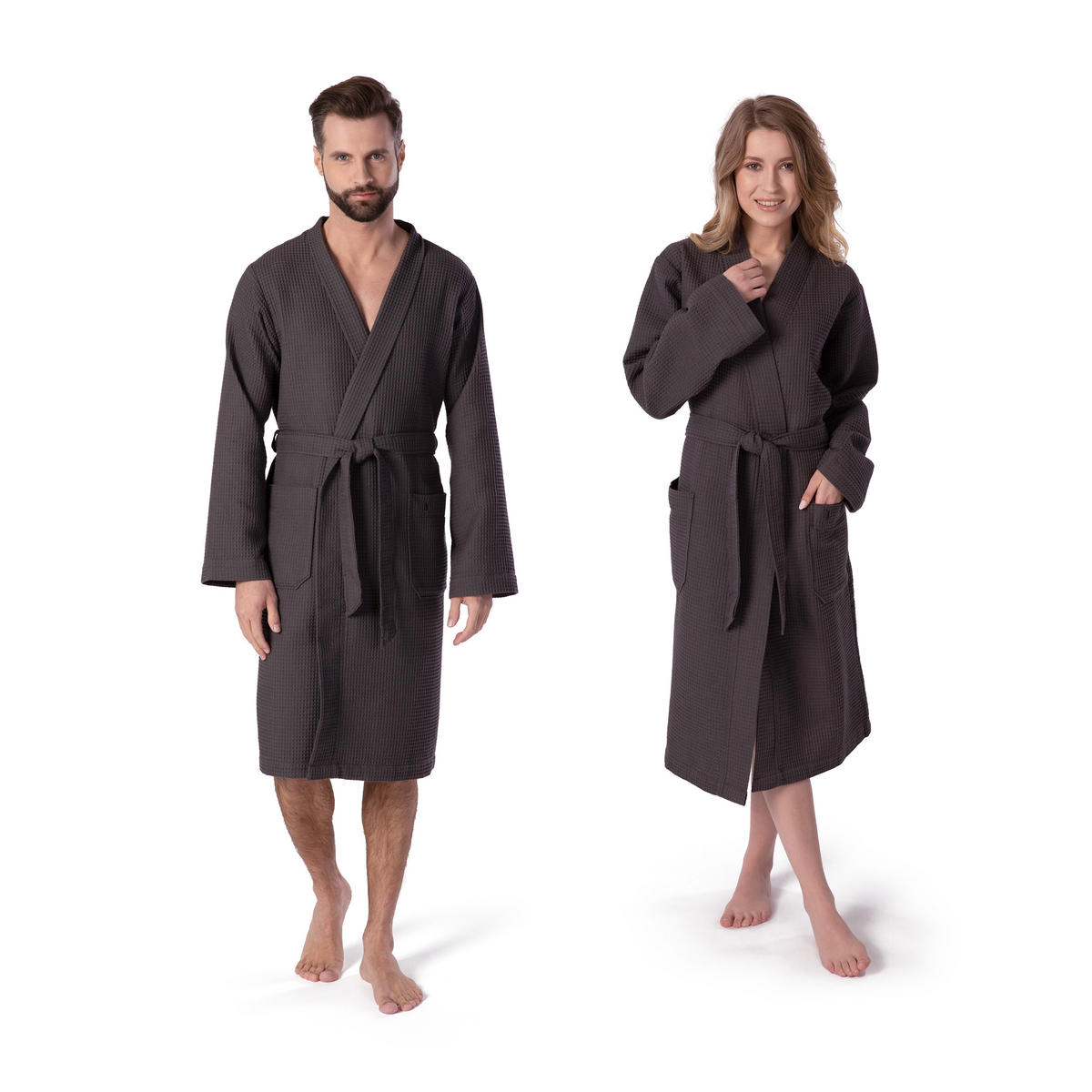 KIMONO HOMEWEAR - Grau, Textil (Lnull) - MÖVE