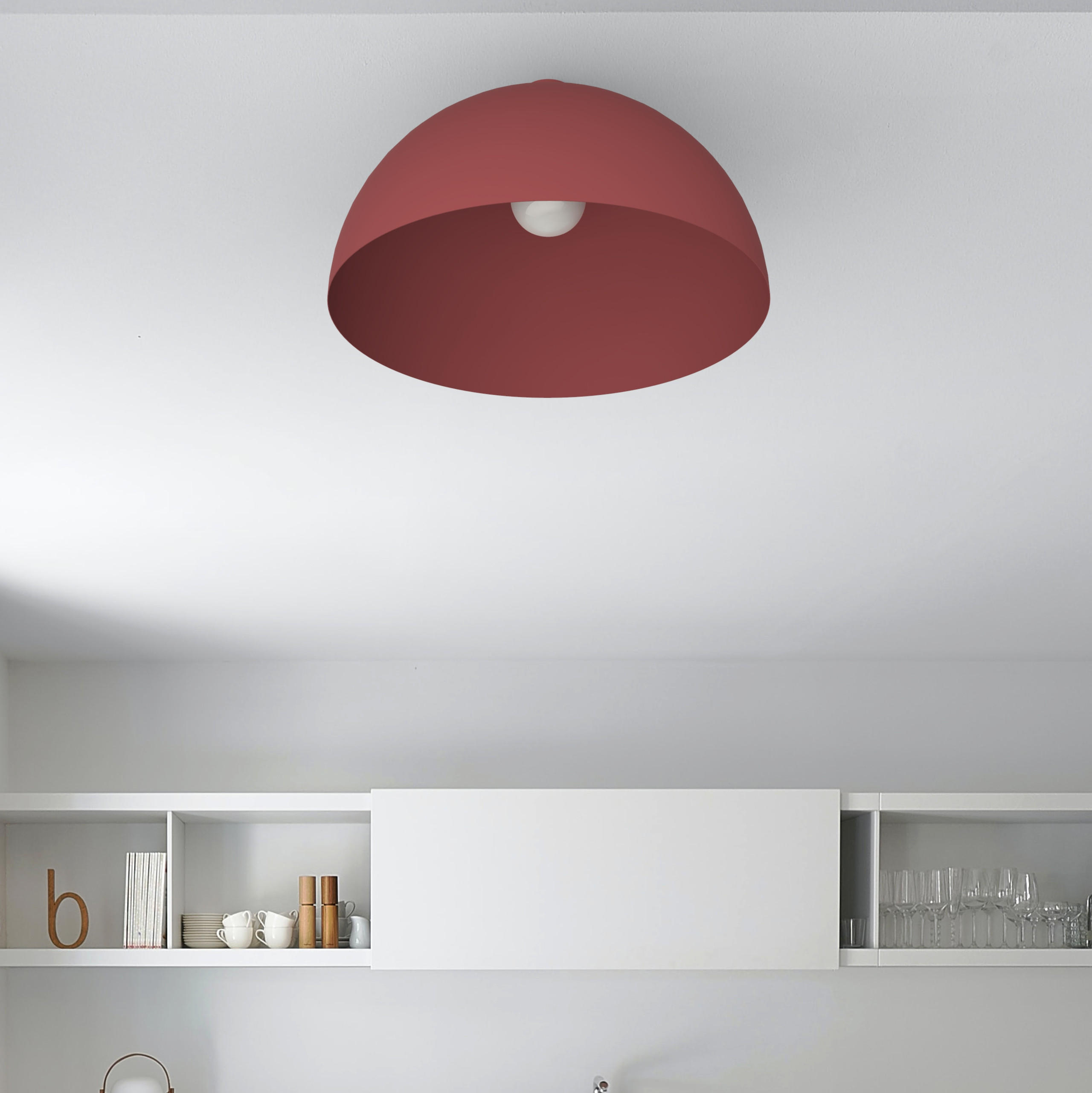 DECKENLEUCHTE - Rot, Metall (60/60/30cm) - Lumicom