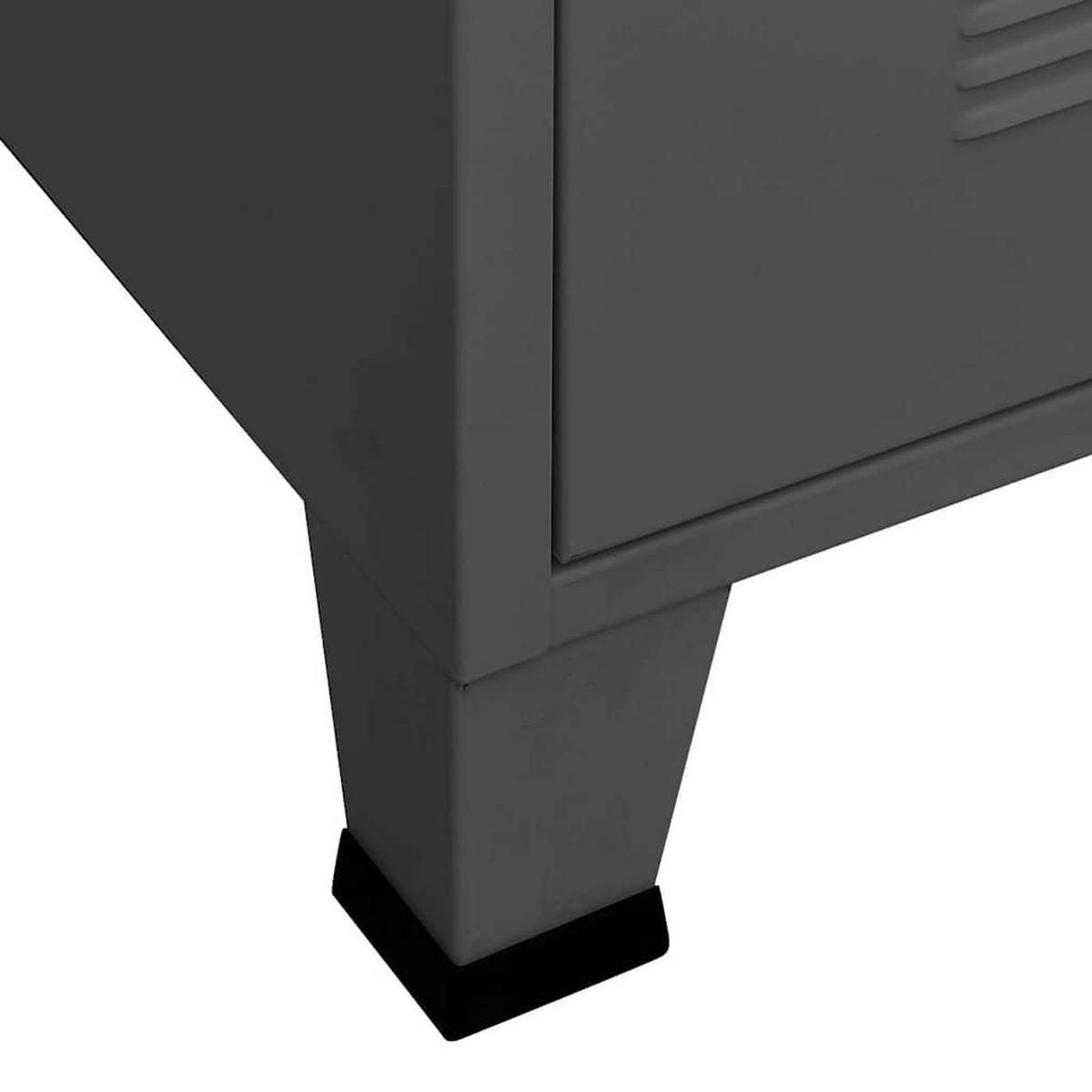 INDUSTRIAL Kommode Mit Schubladen Anthrazit 78/40/93 Cm Metall - Anthrazit, Metall (40/93/78cm) - vidaXL