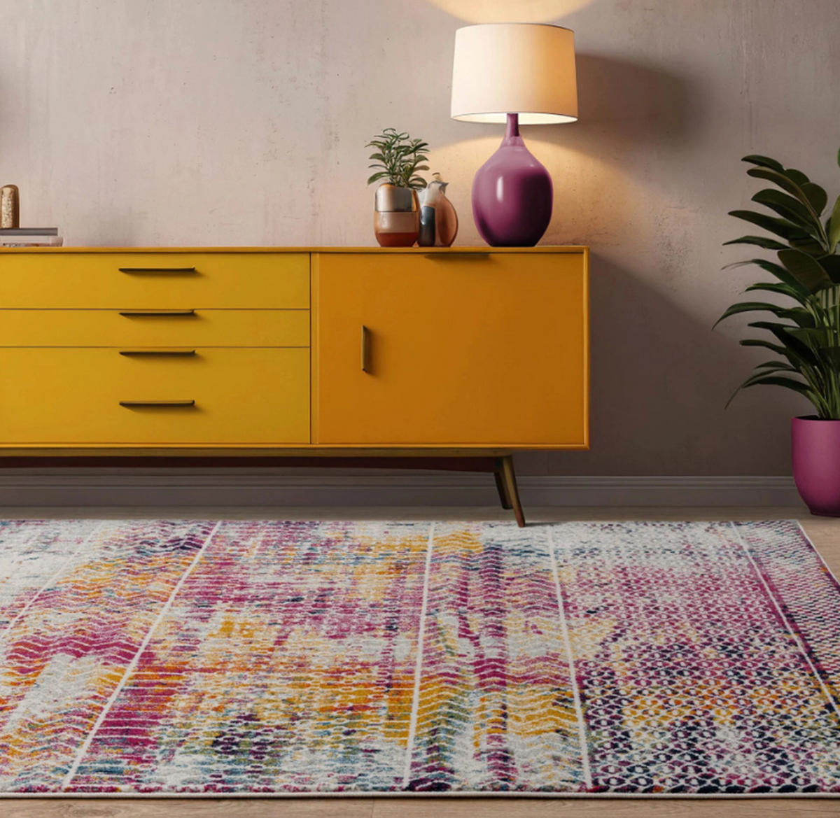 TEPPICH modern Flachgewebe BARLY Rosa 120 x 170 cm - Pink, Textil (120/170cm) - Novatrend