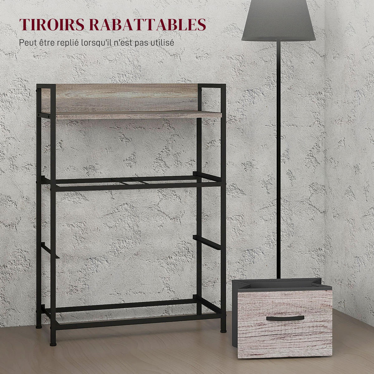 KOMMODE Grau 60/29/85 cm - Grau, Textil (60/85/29cm) - PANGIVO
