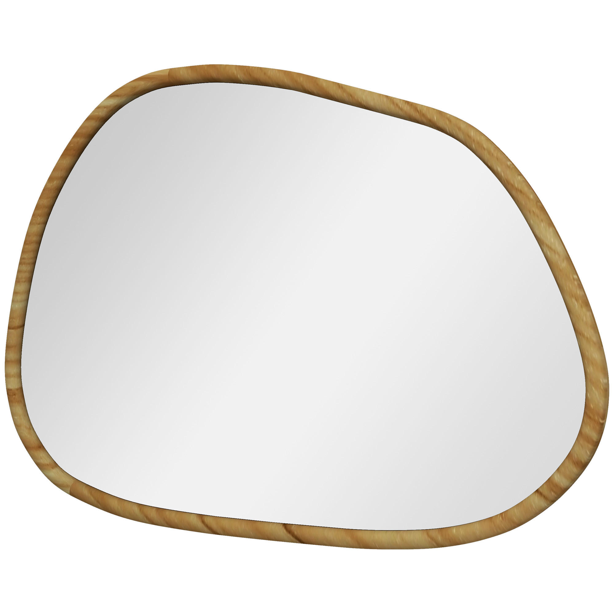 WANDSPIEGEL - Naturfarben, Glas/Holzwerkstoff (2.1/50/70cm) - HOMCOM