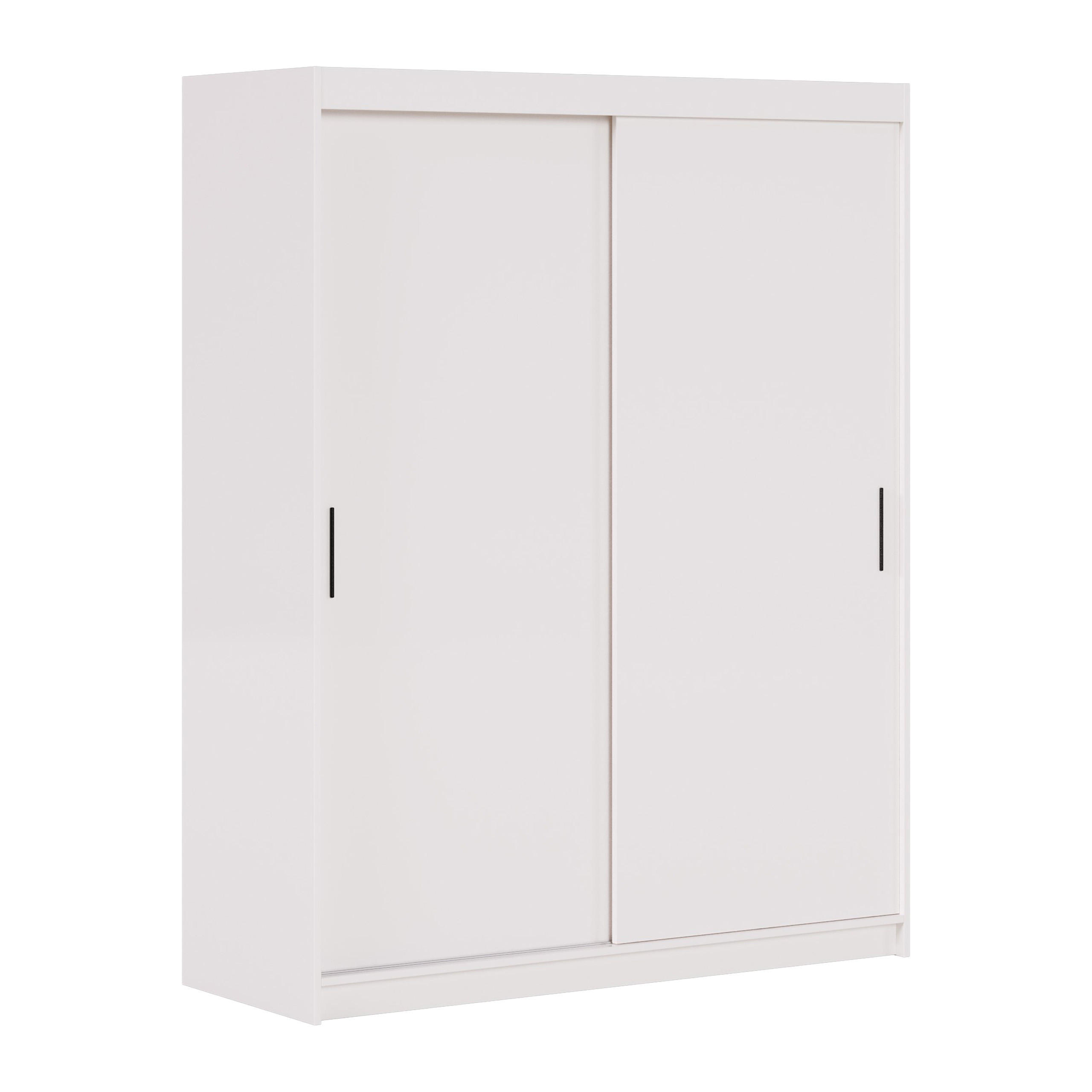 ŠATNÍ SKŘÍŇ S POSUVNÝMI DVEŘMI TELA, 100/205/60 cm 2dveřová, bílá - bílá, kompozitní dřevo (100/205/60cm) - MASSENO