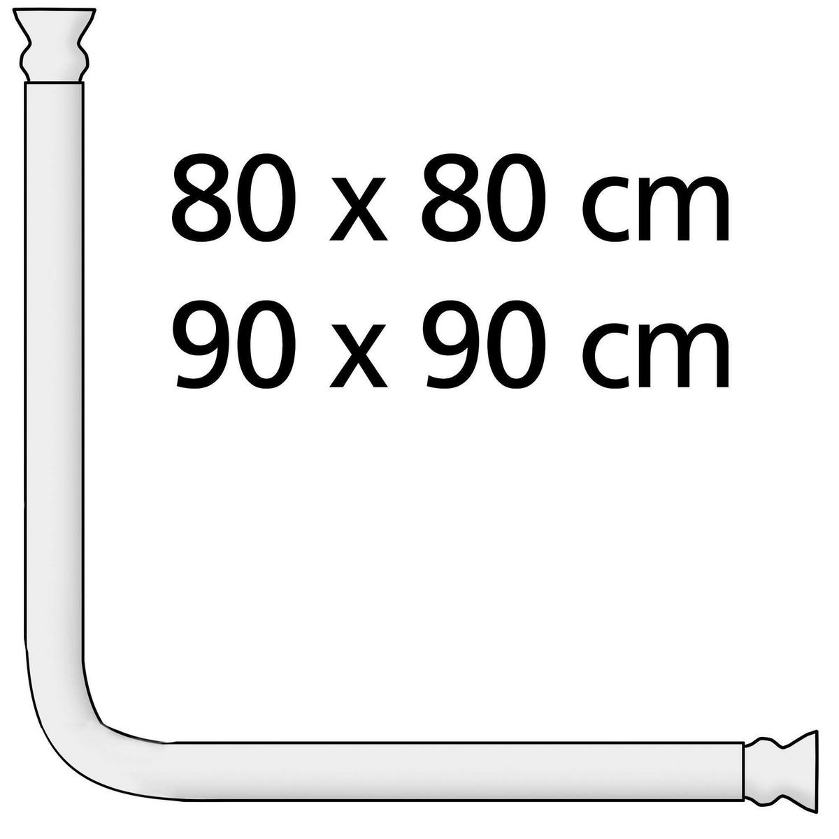 DUSCHSTANGE verchromt - Silberfarben, Metall (165cm) - Wenko