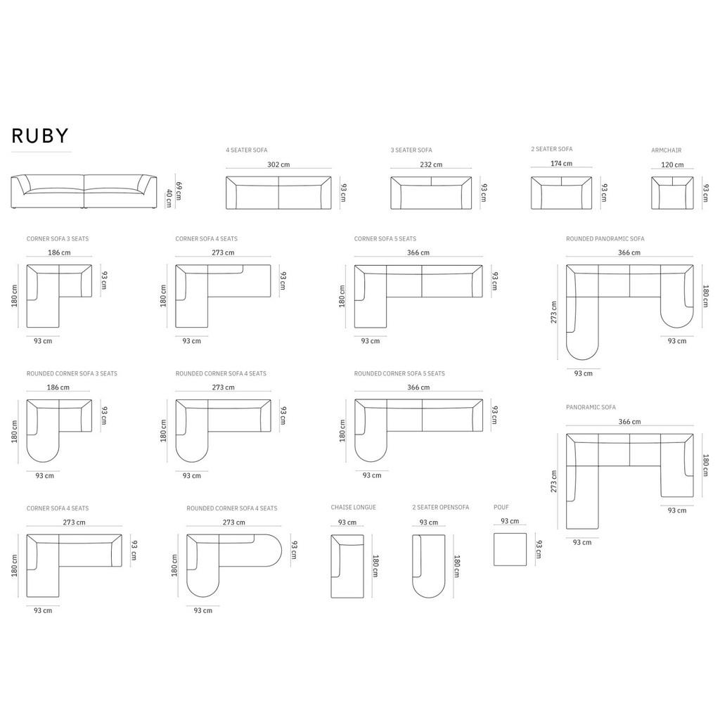 Thumbnail - Micadoni Sofa, Grün, Textil, 3-Sitzer, 93x69x232 cm, Hergestellt in Europa, Oeko-Tex®, Wohnzimmer, Sofas & Couches, Sofa...